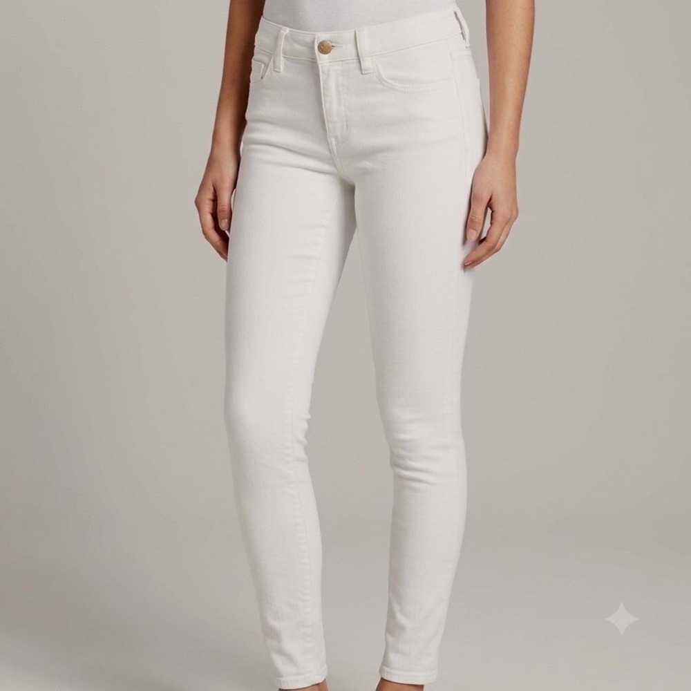 American Eagle Super Super Stretch Jeggings White Denim Skinny‎ Jeans Size 4 Reg